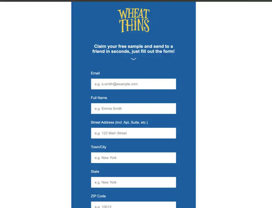 RUN! FREE Wheat Thins Sample via SoPost
